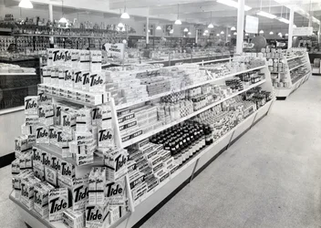 Seifenpulvergang, Woolworths-Laden, 1956